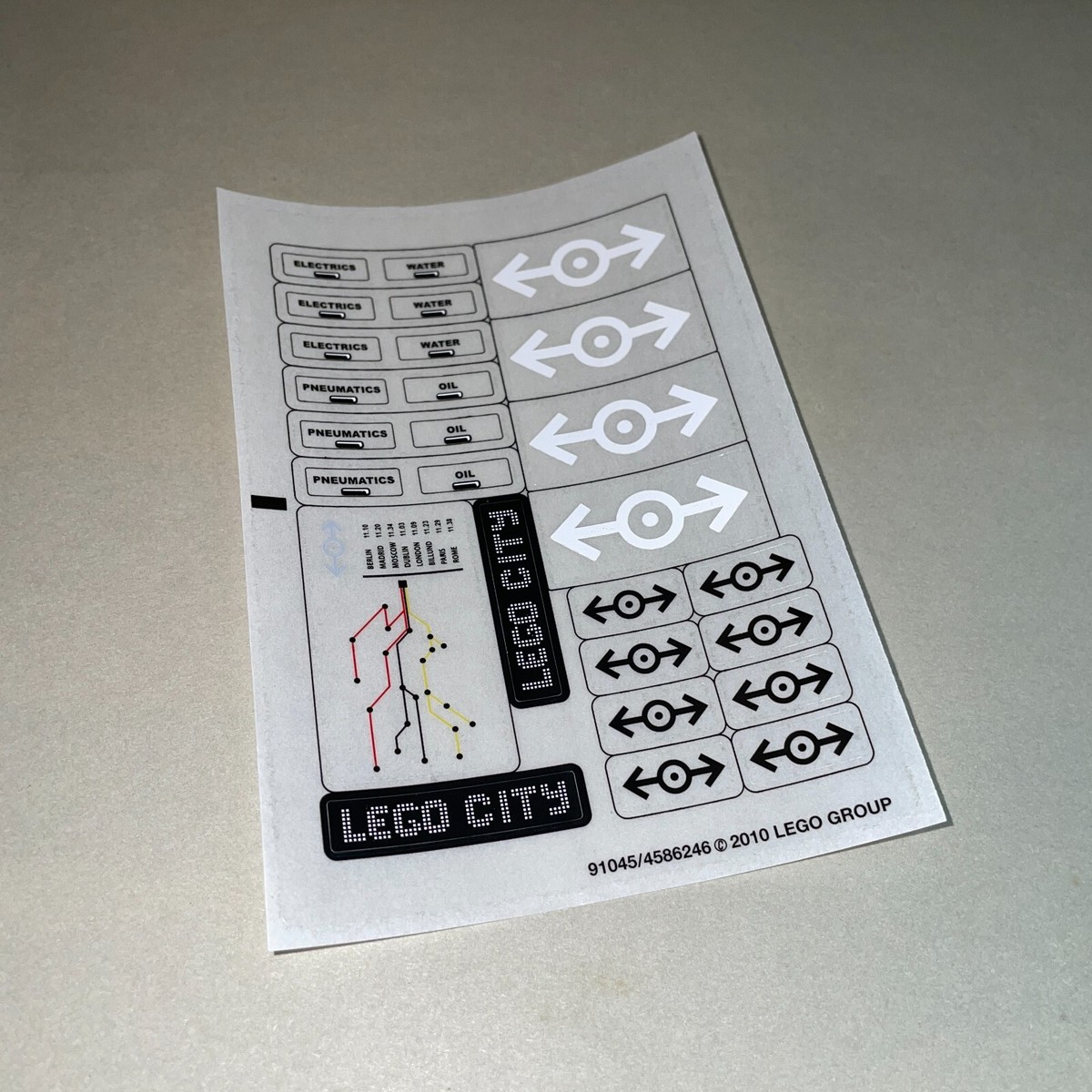 New Original Unused Sticker Sheets from Lego City Trains Theme