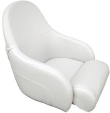 Siège Naxus " Bascule Up " Grand Confort En Blanc Vinyle Schalenform Bateau