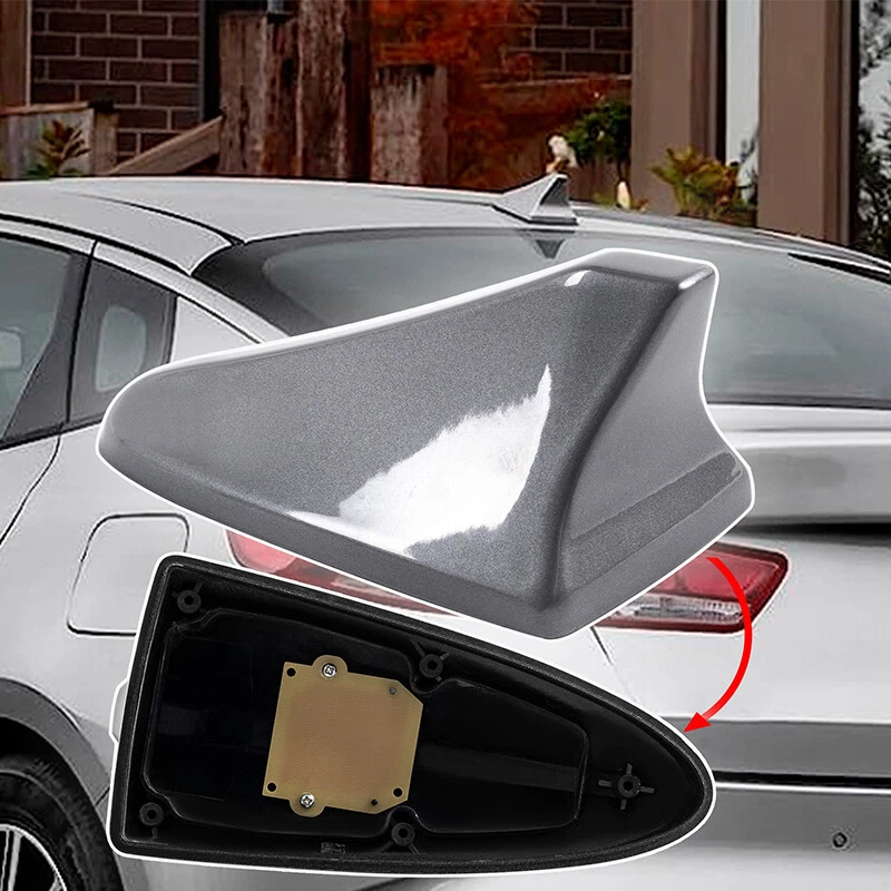 For 2012-2017 2014 Hyundai Veloster EB Shark Fin Roof Antenna Cover Cap Silver - Image 3 of 4
