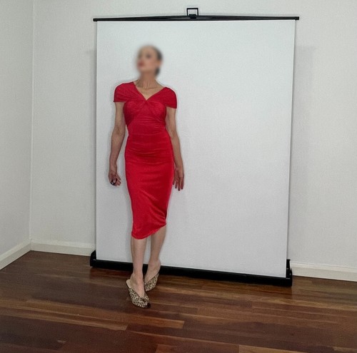 Hot Pink Dress Stretchy Dress Midi Cocktail Dinner Work Dress - Bild 3 von 11