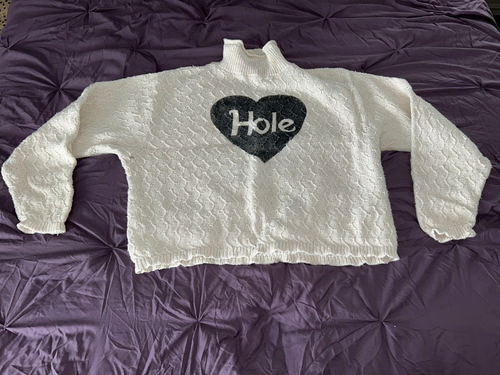 Grunge Vintage LL BEAN Hole Courtney Love Sweater Women’s XL Thrashed