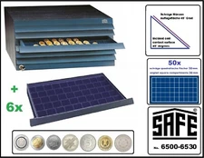 Coins-SAFE-Wooden-Furniture-Element-6500-6530-6-Slipcases-300-Compartment-30mm For-300 Coins