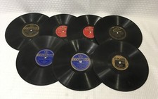 LOT OF 7 VINTAGE VINYL RECORDS / 78 RPM / MIXED ARTISTS