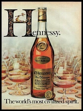Hennessey Cognac Champagne Ad Reproduction Metal Sign FREE SHIPPING