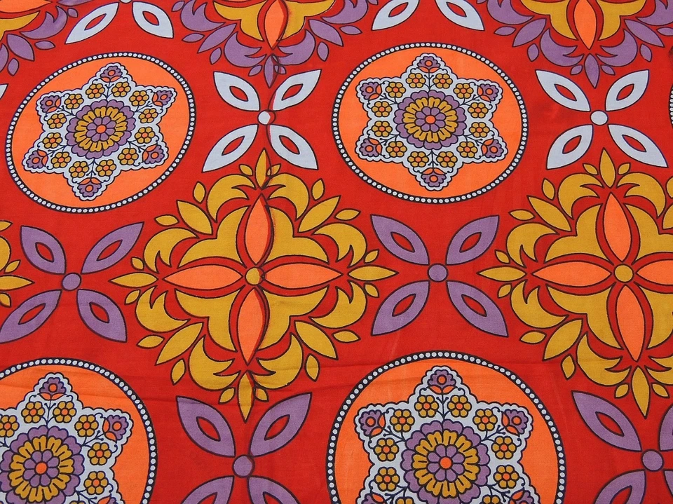 Colcha de algodón floral geométrica roja almohada fundas ropa de cama de lujo india queen Foto 2 de 4