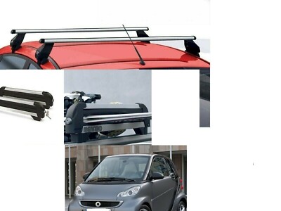 DACHTRÄGER ALUMINIUM SMART FORTWO W450 BJ 2001 + SKITRÄGER ICEBERG 4 PAAR