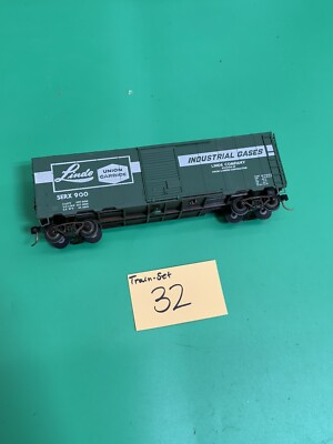 #ad LINDE INDUSTRIAL GASES UNION CARBIDE 40’ BOX CAR 8quot; $35.00