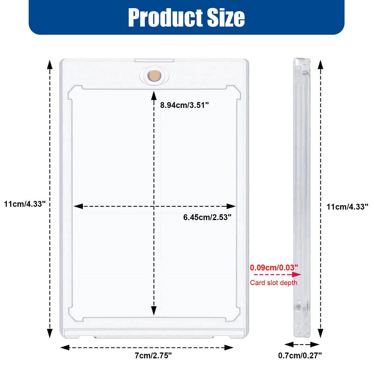128ct Magnetic Card Holders, 35pt One Touch Card Holder, U-V Protection