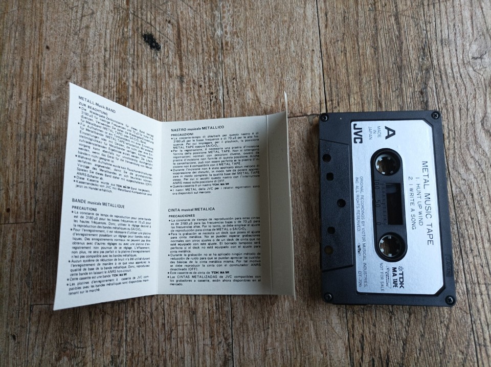 JVC METAL MUSIC TAPE DEMONSTRATION AUDIO CASSETTE TAPE TYPE IV METAL