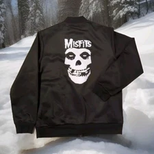 MISFITS Jacket Fiend Jacket Men’s Large New L Black W/ White Zipper Pockets 