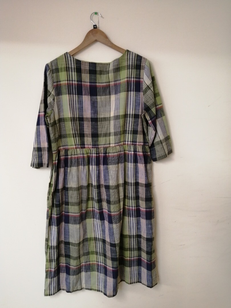 SEASALT CORNWALL Ladies Green/Blue Plaid Budehaven Summer Dress UK 16 CG P27 eBay
