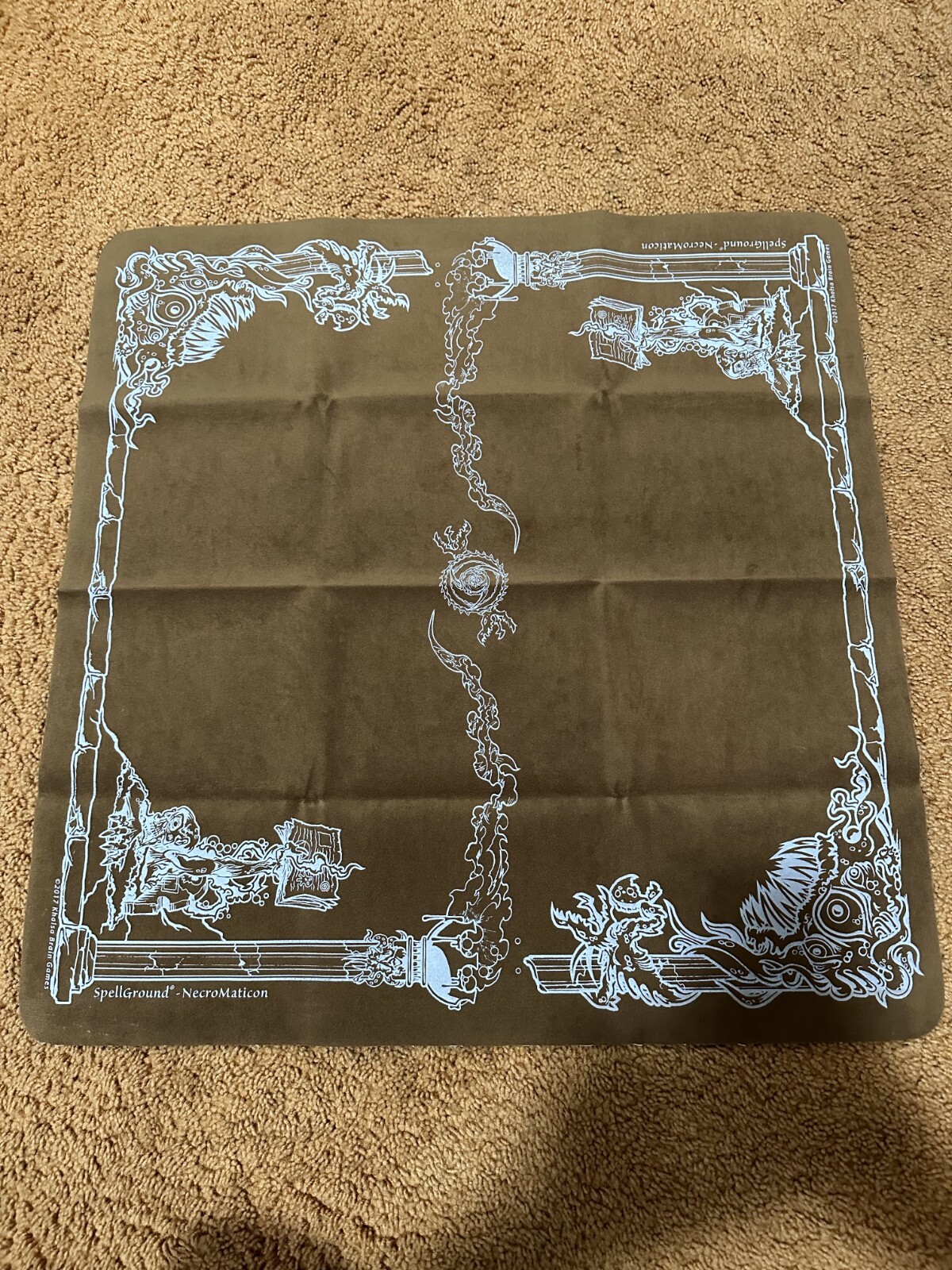 Spellground Necromaticon Tan V4 Fabric LTD 1/12 with BLUE INK eBay