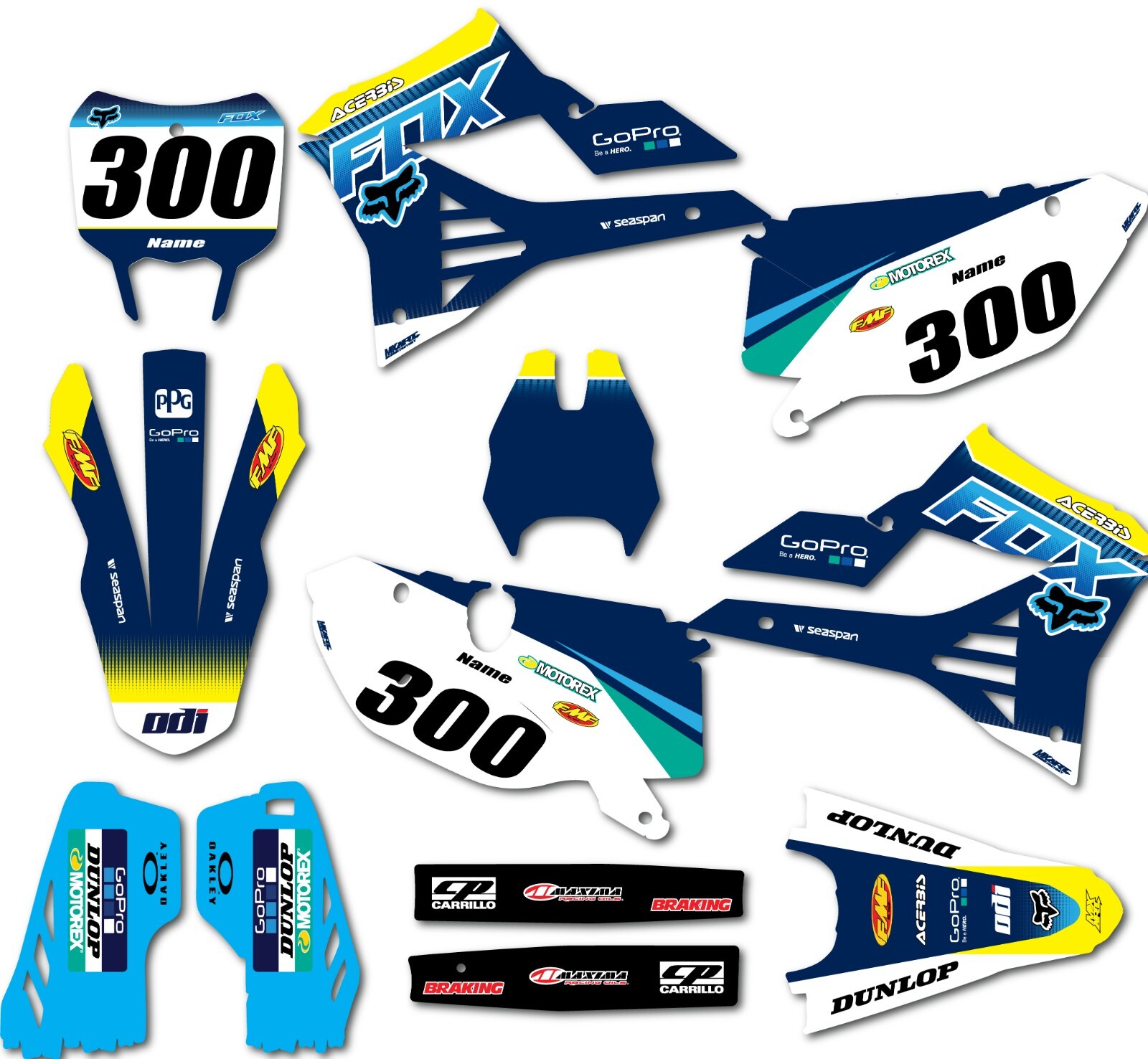 TM 250 FI  2022 2023 2024 Full Sticker Kit Foxy Style Premium Graphics