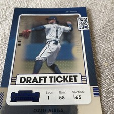 2021 Contenders Ozzie Albies Draft Ticket blue 70/149 Plus Topps Hot box