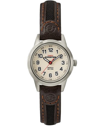 Timex T49101 – Orologio Uomo Analogico Al Quarzo – Cinturino Misto Tessuto E Pelle – Cassa Resina – 5 Metri Water Resistant