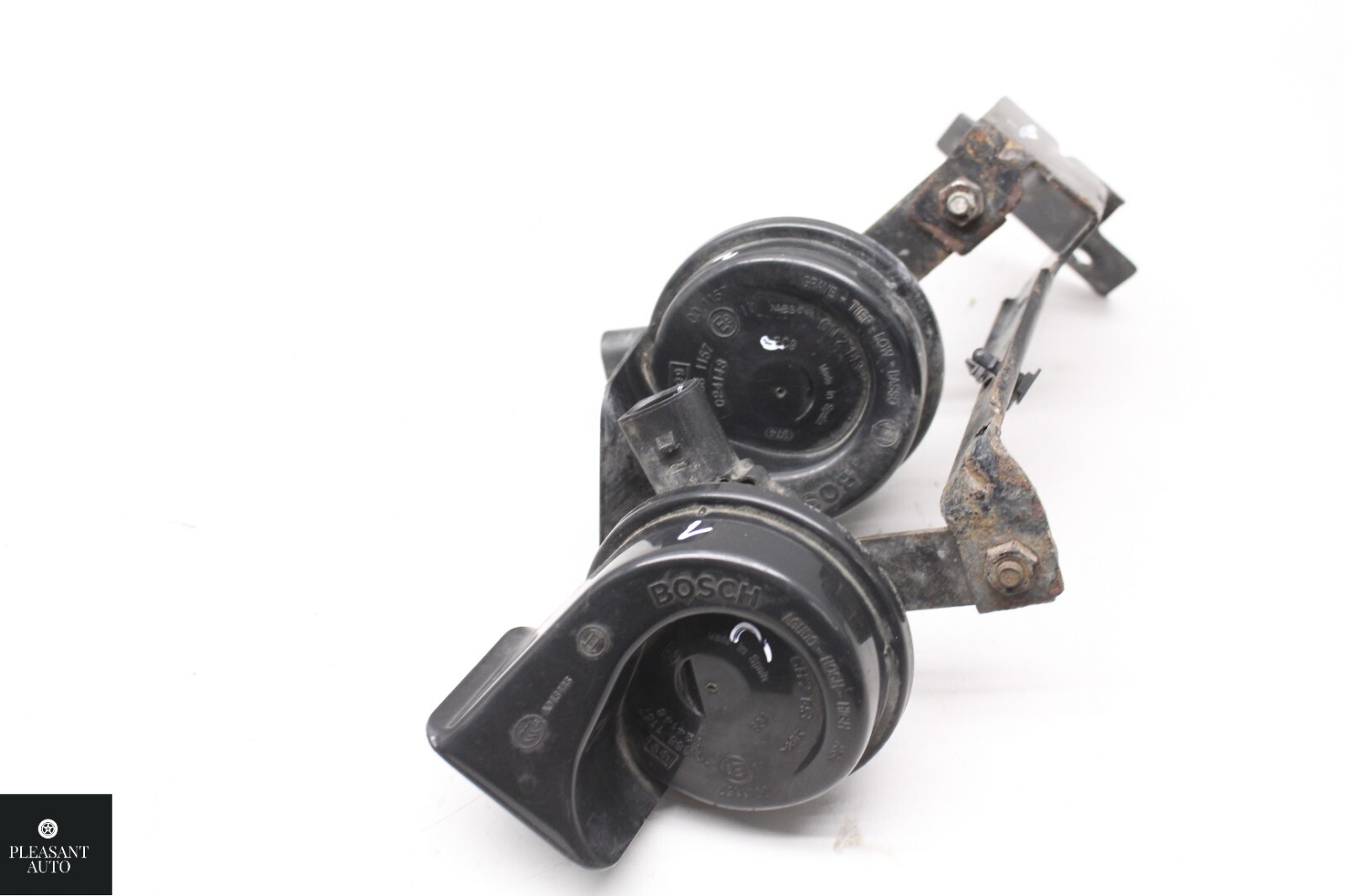 BENTLEY CONTINENTAL LOW & HIGH DUAL TONE NOTE HORN SIGNAL & BRACKET OEM 06-12 