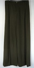 Vince Pants Green Wide Leg Wool Womens Sz 6 NEW NWT N112