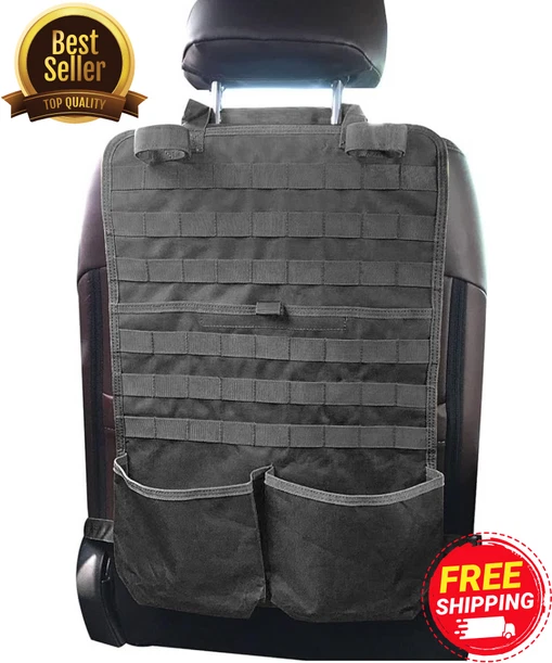 Molle Seat Back Organizer Molle Panel with Truck Gun Rack Tactical