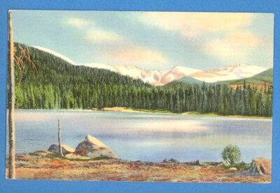 COLORADO - MT. EVANS & RANGE FROM ECHO LAKE PC USED 589