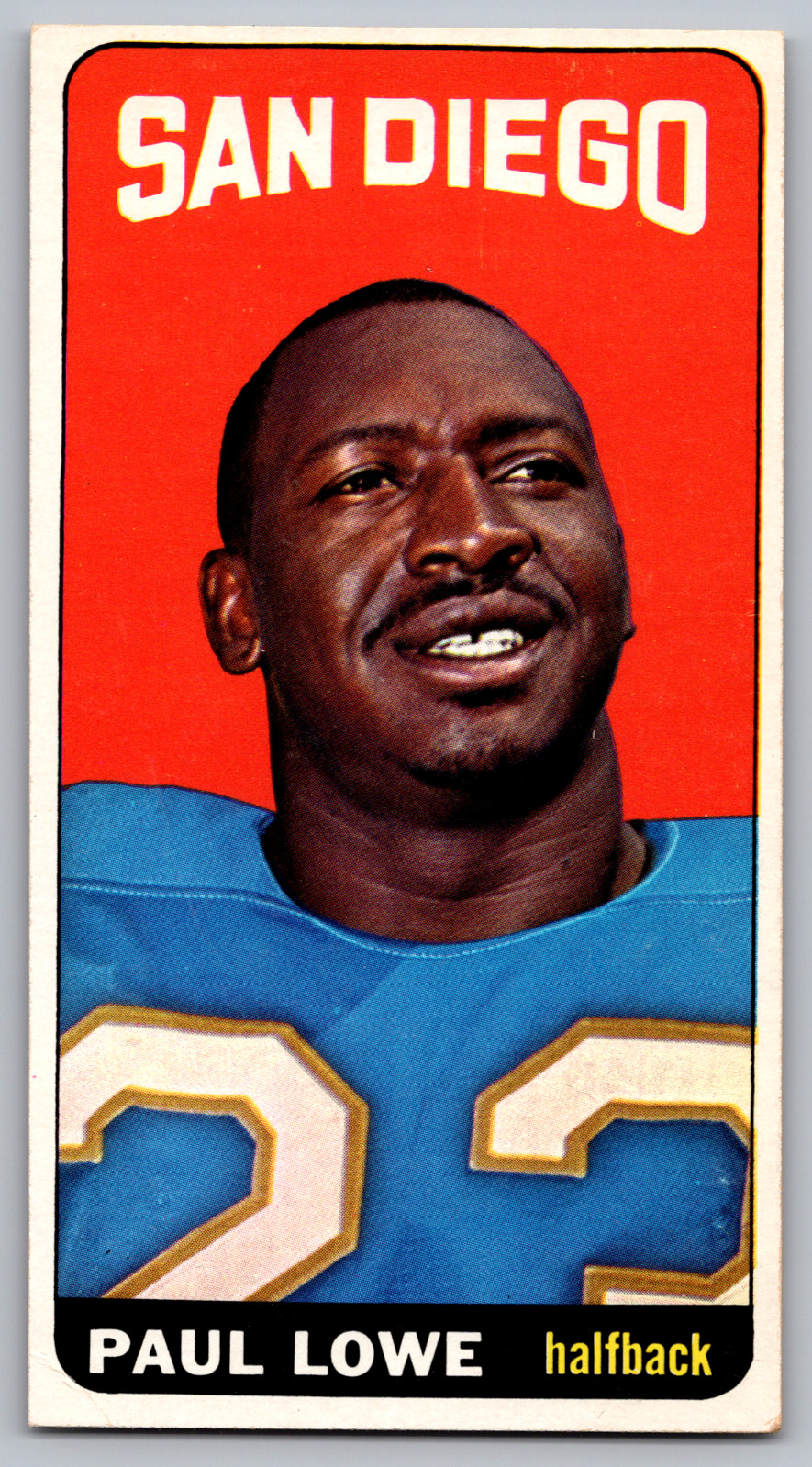 1965 TOPPS #166 PAUL LOWE CHARGERS SP