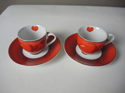 2 Mokkatassen mit Untertasse True Love Flirt Ritzenhoff Breker