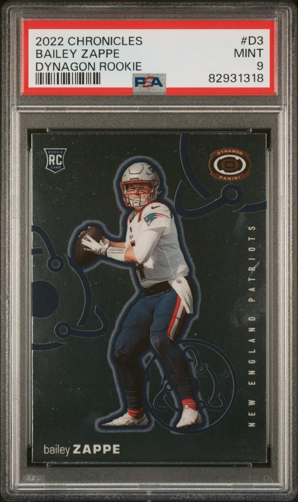 Bailey Zappe Panini Chronicles Dynagon Rookies #D3 Base