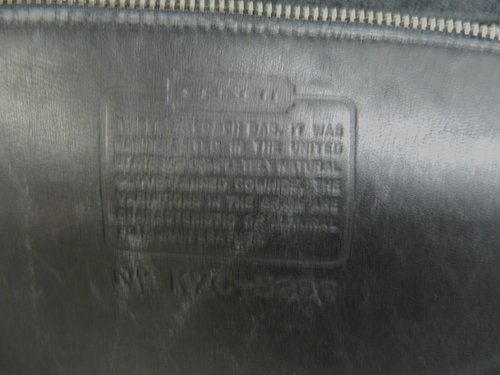 Vintage Coach Smooth Black Thick Leather Laptop Briefcase Messenger Bag K7C-5566 - Picture 8 of 9