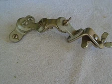 VINTAGE 1940's LEEDY BASS HOOP HEAVY DUTY RATCHET TOM TOM HOLDER DOUBLE LINK-VG!