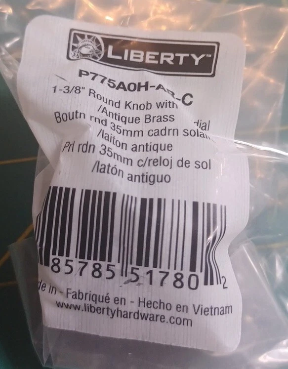 12 Liberty Hardware P775A0H-AB-C 1,37 pulgadas Reloj de sol redondo de latón antiguo de diámetro  Foto 3 de 4