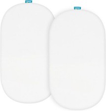 Soft Bassinet Fitted Sheet Organic Cotton Bassinet Sheets 2 Pack Multi-size