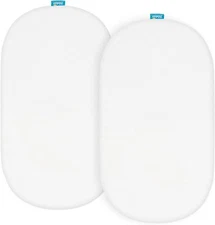 Soft Bassinet Fitted Sheet Organic Cotton Bassinet Sheets 2 Pack Multi-size