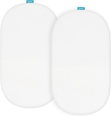 Soft Bassinet Fitted Sheet Organic Cotton Bassinet Sheets 2 Pack Multi-size