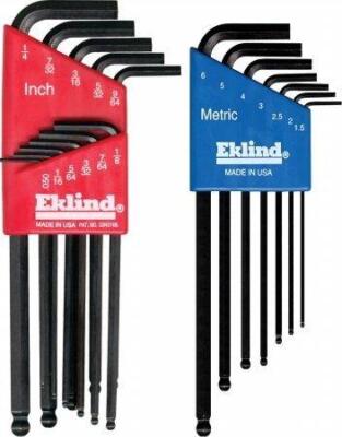 EKLIND TOOL EKL13218 Eklind 13218 Long Series Ball-Hex-LTM Key Set Combo Pack 18