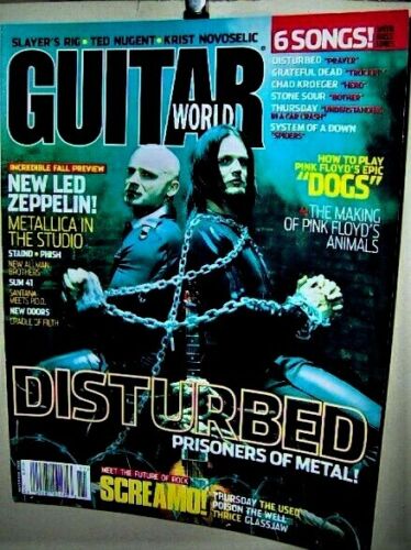 DISTURBED GUITAR WORLD Magazine Nov 2002 Led Zeppelin Metallica Pink Floyd COOL - Picture 1 of 1