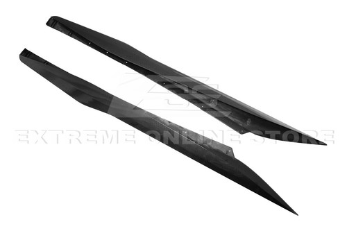 For 20-Up Corvette C8 | Z06 Style Hydro-Dipped Carbon Fiber Side Skirts Panel - Picture 9 of 17