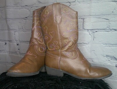American Eagle (Toddler Girls) Brown Western Cowgirl Boots (Size 4)