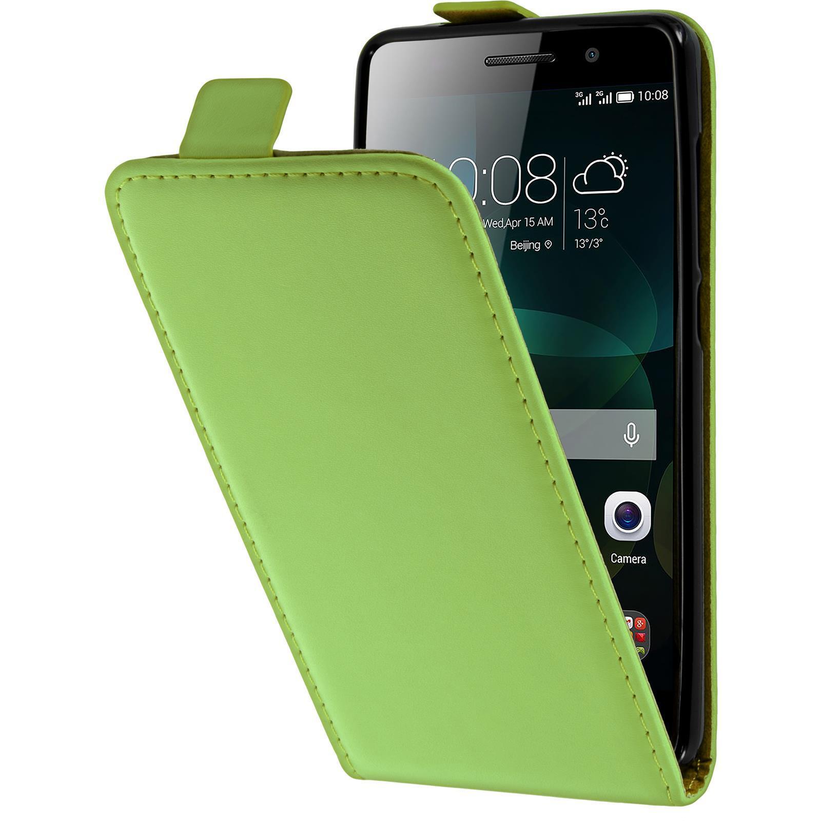 Kapper impuls bijzonder Faux leather cover for Huawei Honor 4c Flip Case Green +2 Protector  4251156922685 | eBay