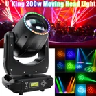 200W Moving Head Stage Light Gobo LED DJ Beam Prism 16CH Party Spot Lighting DMX