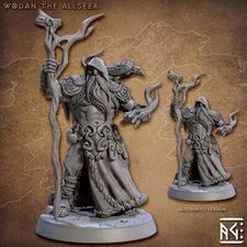 Wodan the Allseer Viking Druid Cleric Wizard Sorcerer Miniature | D&D DnD |