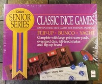 Classic Dice Games: Shut The Box, Bunco, Yacht Cadaco Senior Series Vintage 1990 Classic Dice Games: Shut The Box, Bunco, Yacht Cadaco Senior Series Vintage 1990