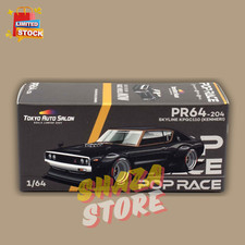 New 1:64 Pop Race PR64-204 Skyline KPGC110 Kenmeri Dark Chrome TASKL 2024