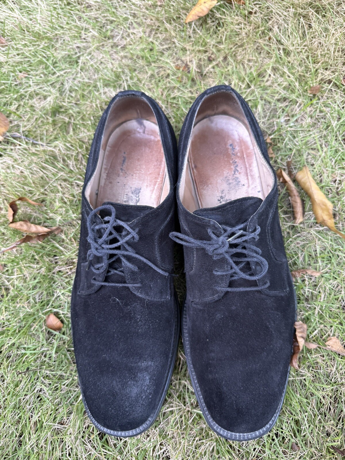 SAOLA Scarpe eleganti uomo Salvatore Ferragamo Studio nere scamosciate taglia 8 5 D