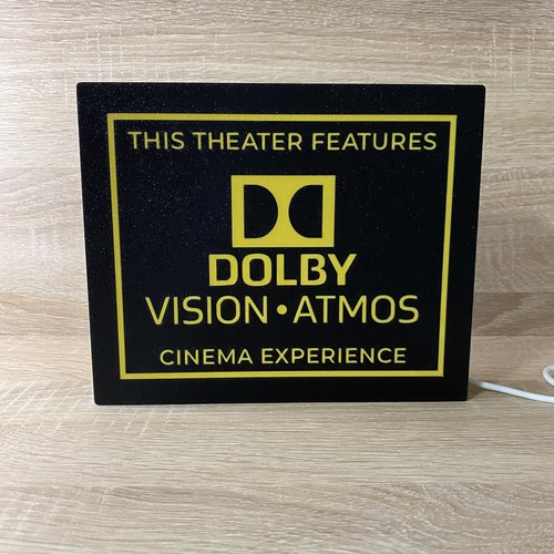 Dolby Vision Atmos Home Theater Sign Light Box 3D Printed USB Neon LED Lamp - Picture 3 of 4