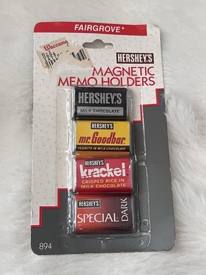 Vintage Hershey Refrigerator Magnets Candy Bar Milk Dark Chocolate Mr. Goodbar