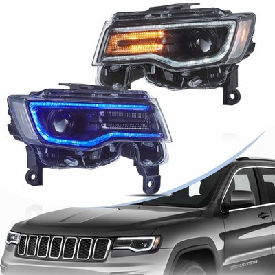 VLAND LED Projector Headlights For 2014-2022 Jeep Grand Cherokee DRL Start-up