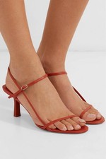 The Row Bare Sandals US 9 EU 39 Womens Brick Red Strappy Leather $990
