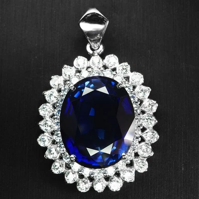 Pendentifs faits à la main en argent sterling 925 inestimables en tanzanite... - Photo 1/4