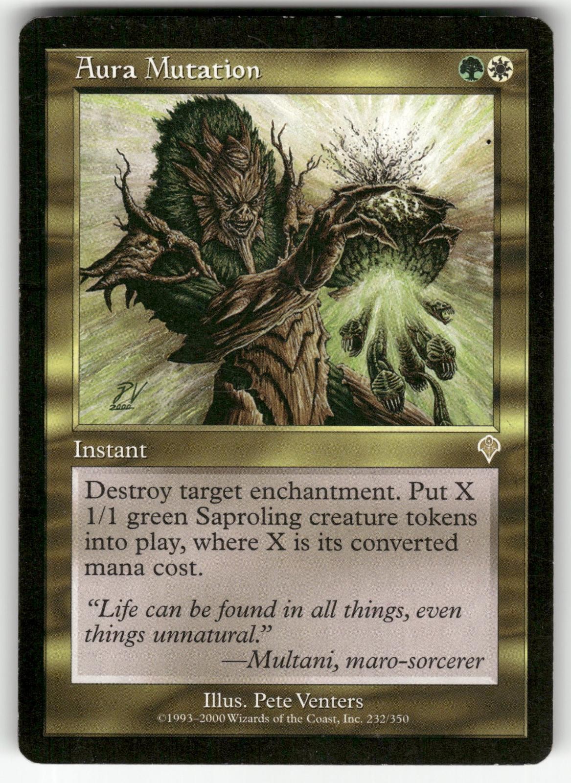 Aura Mutation 232 Rare Invasion Magic: The Gathering Lightly Played