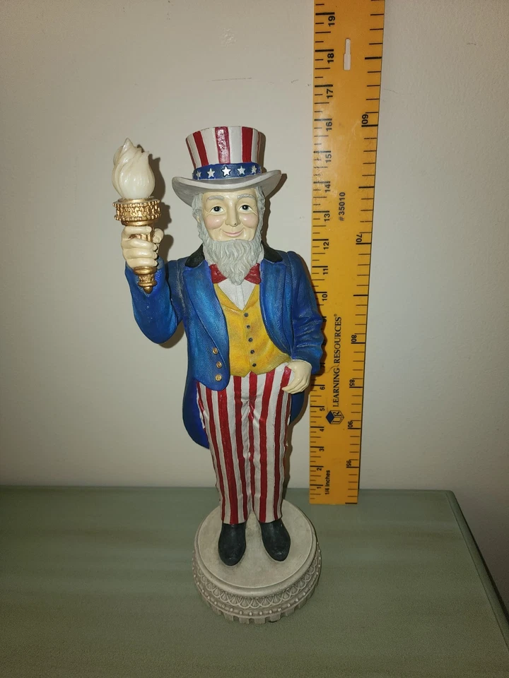 Винтажный Jaimy музыкальный и освещенный факел дядя Сэм фигурка патриотический - Изображение 2 из 4