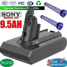 21.6V 9500mAh Battery For Dyson V6 DC62 DC74 SV03 SV04 SV05 SV09 with 2X Fliter